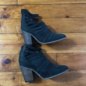 Free people block heel leather western